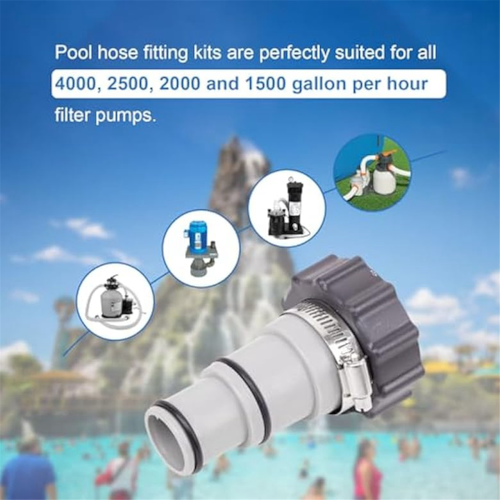 4Pack Pool Hose Adapter,Type A Connector for 1.5/1.25 Inch Vacuum Adapters, Threaded Connection 1