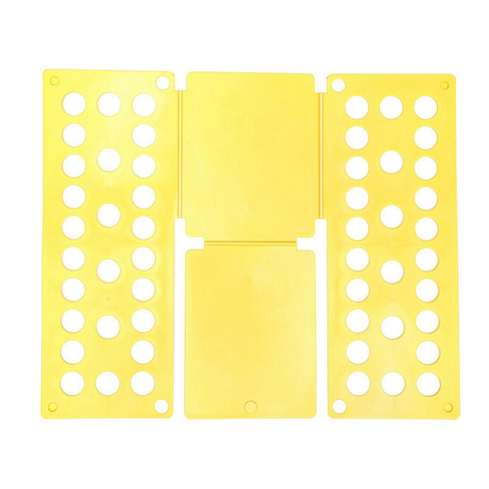 Plastic Clothes Folding Board Kids Laundry Folder Shirt Home Storage Tool for Kid Children Adults Yellow-image-OPC-PJSD58R-NEW