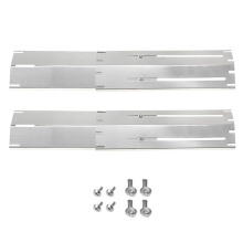 Piastra riscaldante regolabile in acciaio inox per barbecue a gas, set di ricambio per accessori da cucina per esterni, 2 pezzi