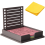 Porta note adesive con stencil, dispenser compatibile con note, organizer per blocco note, B 6