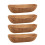 4 Pack 24 Inch Trough Coconut Liners, Natural Liners for Wall Planter, Window Basket Deck Railing Planter 8