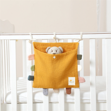 Baby Bed Side Organiser Cotton Storage BagEssentials Bag Hanging for Nappy Toy Clothes,K