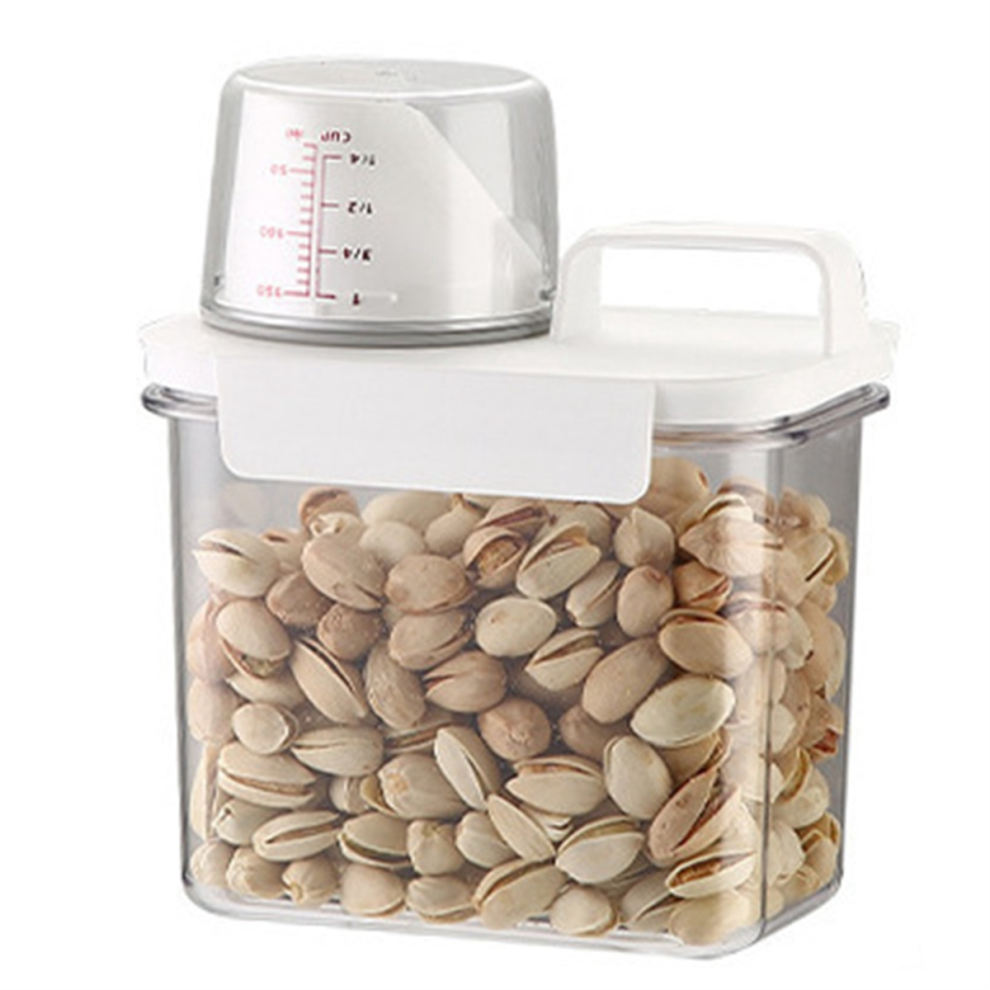 Exogio Sealed Household Grain Storage Box, Transparent Rice Bucket Kitchen Jar, Pasta Container,1100Ml