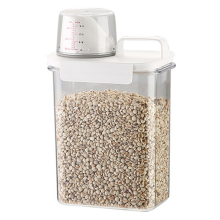 Boîte de conservation hermétique pour céréales, seau transparent pour riz et pâtes, 1800 ml