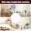 Acrylic Coffee Table Square Side Accent Sofa Bedside Clear Double Tier Snack Tea for Room 3