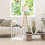 Acrylic Coffee Table Square Side Accent Sofa Bedside Clear Double Tier Snack Tea for Room 4