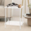 Acrylic Coffee Table Square Side Accent Sofa Bedside Clear Double Tier Snack Tea for Room 6