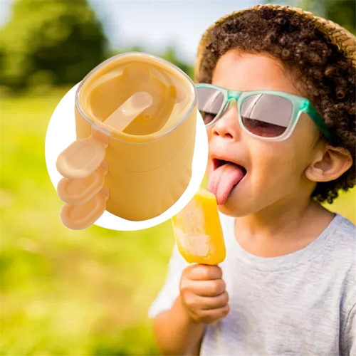 Multi-Layer Ice Cream Mold Silicone Homemade Stackable Popsicle Molds DIY Cute Reusable Popsicles White 2