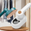 Mini Portable Iron Handheld Ironing Machine Household Rotating Folding EU PLUG (White) 2