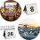 50PCS Restaurant Bar Place Table Marker Tabletop Number Sign Stackable Cards Double-Side Black 5