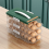 Egg Holder for Refrigerator Rolling Organizer Container Saving Roller Dispenser Stackable Fridge Tray White 9