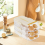 Egg Holder for Refrigerator Rolling Organizer Container Saving Roller Dispenser Stackable Fridge Tray White 7