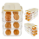 Egg Holder for Refrigerator Rolling Organizer Container Saving Roller Dispenser Stackable Fridge Tray White 3
