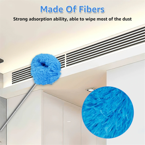 Ceiling Fan Cleaner Duster Telescopic Handle with Removable Cleaning Head Reusable Microfiber Blade A 1