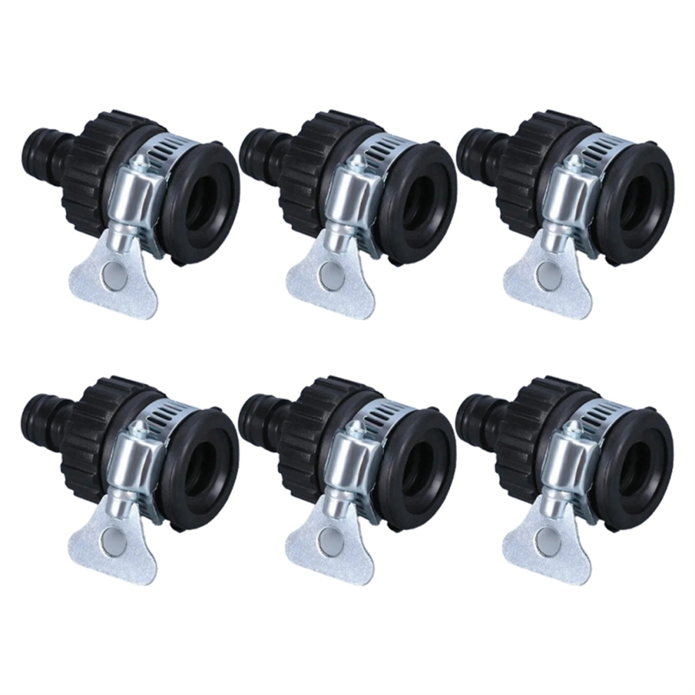 6-Pack Universal Faucet Adapter, Plastic Hose Connector, Quick Connect Fitting, Car Wash Garden Irrigation-image-OPC-PJSD6NW-NEW