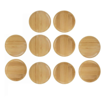 10PCS Wein Glas Charcuterie Topper Bord Bambus Untersetzer