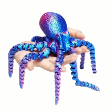 3D-gedruckte Oktopus-Ornamentpuppe, Spielzeug, Aquarium, Landschaftsbau, Zubehör, bewegliche Gelenkfigur, Geschenk für Kinder, strahlend