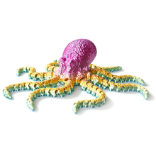 3D-gedrucktes Oktopus-Ornament, Puppenspielzeug, Aquarium, Landschaftsbau-Zubehör, bewegliche Gelenkfigur, Geschenke für Kinder, zufällige Farbe