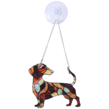 Décoration de fenêtre en forme de teckel, cadeau pour amoureux, cadeau en acrylique C