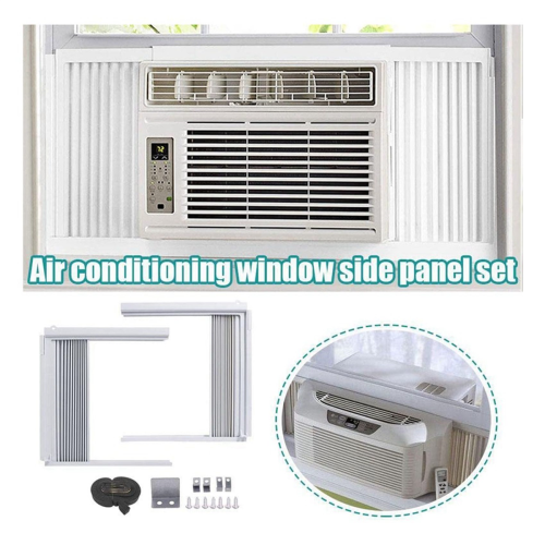 Window Air Conditioner Side Panels with Frame, Adjustable Insulation AC Panel for BTU Unit,Frame Included 2