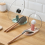 Foldable Pot Lid Rack, Spatula Integrated Storage Kitchen Stove Draining Tools Pink 10