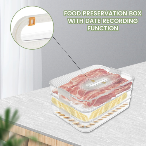 4 Layer Lunch Meat Container for Refrigerator Organizing Bacon Storage Food Box Fridge 1
