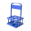 4 Holes Foldable Plastic Beverage Carrier,Reusable Drink Holder with Handle Portable Blue 1