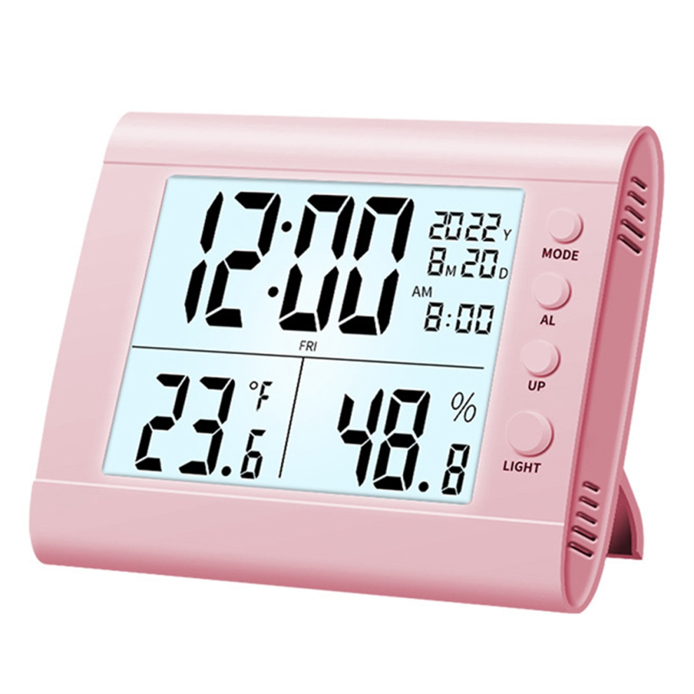 Digital Alarm Clock, Electronic Clock Led Display Stereo, Gift For Friends And Children Pink Exogio