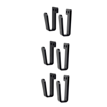 3 Pair Hat Rack Hooks for Wall Holder Display Strong Hanger Bracket Black