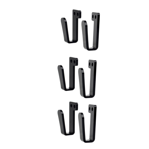3 Pair Hat Rack Hooks for Wall Holder Display Strong Hanger Bracket Black