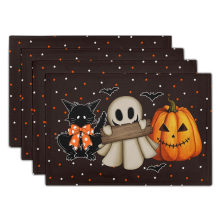 Halloween-Tischsets, 4 Stück, für die Küche, für drinnen und draußen, rutschfest, hitzebeständig