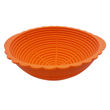 Brotgärkorb, Silikon, rund, faltbar, Sauerteig-Backkorb, wasserdichte Schalen, Orange