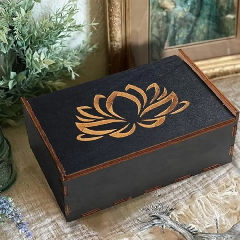 Tarot-Kartenetui, Vintage-SchmuckkäStchen Aus Holz, Klein, Holz, Multifunktional FüR ZubehöR D-image