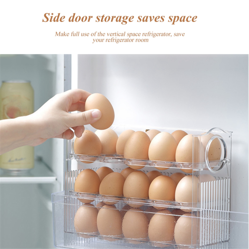 Refrigerator Egg Rack Flip Fridge Door Storage Tray Container Space Saving Box Green 2