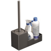 Punch-Free Toilet Brush Holder, with Shelf, Household Without Dead Corners, Bathroom