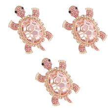 Spilla tartaruga con diamanti, spilla con strass di alta qualità, rosa europeo e americano