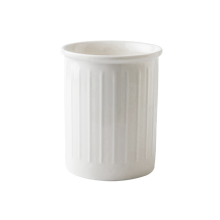 Porta bacchette in ceramica bianca in rilievo, grande, per riporre forchette e cucchiai, decorazione per la casa