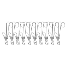 Binderclips aus Edelstahl, Wäscheklammern mit Haken, universelle Metallclips für Küche und Bad