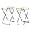 Trash Bag Holder with Wood Handle Portable Kitchen Garbage Sorting Rack Separate Recycling Waste Bin for Camping A 9