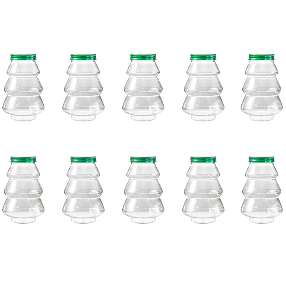 Exogio Christmas Tree Candy Jar Children's Gift Diy Biscuit Snack New Year Decoration Box Green Cover