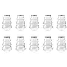 Weihnachtsbaum Candy Jar Kinder Geschenk DIY Keks Snack Neujahr Dekoration Box Silber Abdeckung