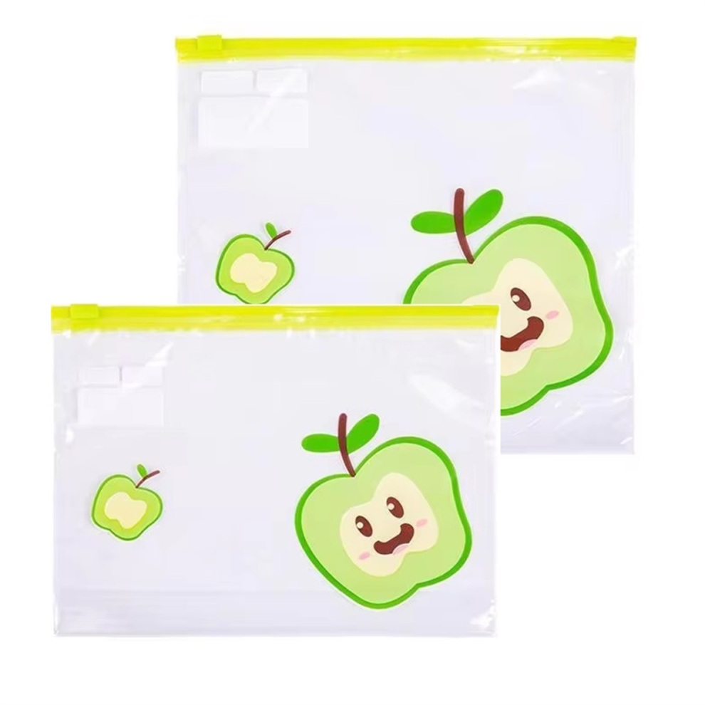 Exogio Reusable Food-Grade Transparent Storage Bag Seal Container With Fruit And Vegetable L+M