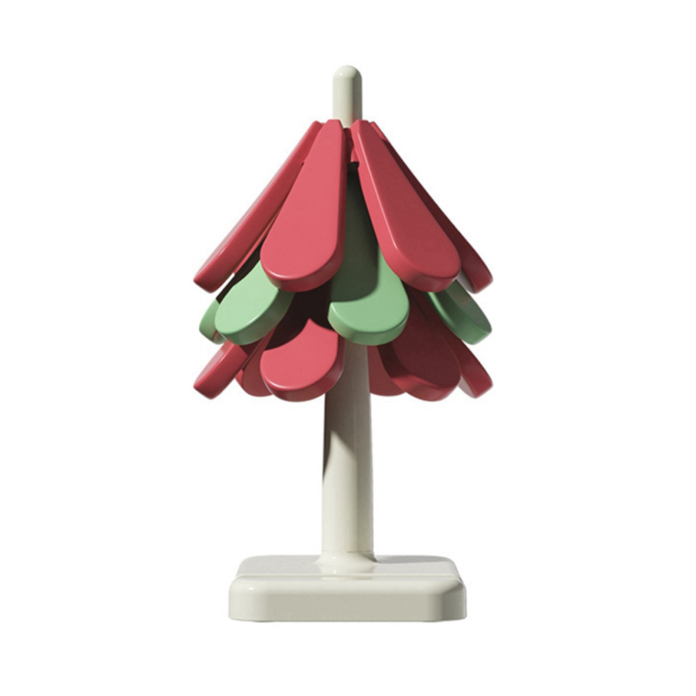 Anti Scald Christmas Tree Table Mat Foldable Dishes Insulation Pad Silicone Coaster Square Base 4852752474174