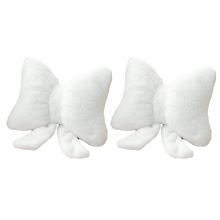 Bow Pillow Shape Pillow, Soft Waist Home Car Back Cushion Sofa Bed Office Decoration White