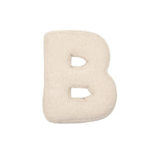 Coussin décoratif avec lettres anglaises et alphabet B