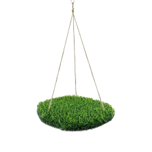 Bird Swing Mat Large Foraging Toys Natural Climbing Perch Toy with Hooks for Cockatoo Parakeets Lovebird
