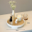 Decorative Tray Small Round Home Bathroom Wooden 4