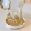 Decorative Tray Small Round Home Bathroom Wooden 3