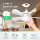 Socket Ceiling Fans with Lights and Remote - Fan Light Dimmable Led Bulb,Screw in Small 6