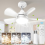 Socket Ceiling Fans with Lights and Remote - Fan Light Dimmable Led Bulb,Screw in Small 7